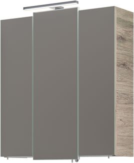 Spiegelschrank 13-I / Offenbach, Glas, Holzwerkstoff, Metall, Holzfarben, Verspiegelt, 68 x 73 x 20 cm