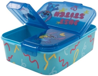 Stor Lunchbox Lilo & Stitch Kinder Brotdose Lunchbox 3 Fächern & tollem Design, (Brotdose, 1x Deckel, 1x lunchbox), Brotdose