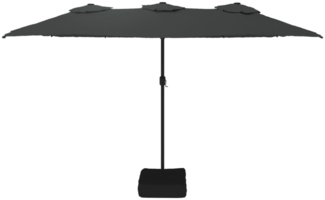 vidaXL Doppelsonnenschirm Anthrazit 449x245 cm 362947