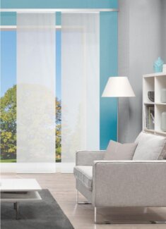 Vision S Schiebegardine 2ER SET ROM, Paneelwagen (2 St), halbtransparent, HxB: 260x60, Schiebevorhang 2er Set Uni