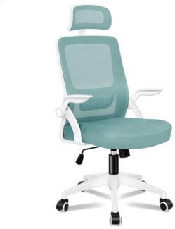 ALFORDSON Bürostuhl mit S-Kurven-Design und hochwertigen Materialien, 360° drehbar und 10 cm höhenverstellbar für Sitzen