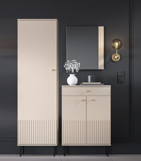 Marmex Möbel Garderoben-Set SOPHIE SET G Garderobenschrank Schuhschrank Spiegel, (3-St)