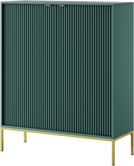 AX LIVING Modern Kommode Eternas K104 mit Lamellenfront 104 cm Grün