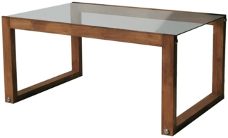 Dmora Wohnzimmertisch Aldino, Niedriger Wohnzimmertisch, Kaffeeregal, Couchtisch für Sofa, 85x55h40 cm, Eiche