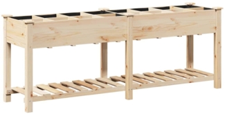 vidaXL Garten-Pflanzgefäß mit Regal Beige 203,5 x 53 x 76,5 cm 42006582