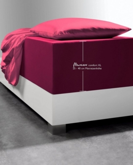 fleuresse Spannbettlaken Comfort XL-Jerseyspannlaken, 96% Baumwolle, 4% Elastan, Gummizug: rundum, für Matratzen bis 40cm sowie Wasserbetten und Boxspringbetten geeignet