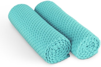 Premium Geschirrtuch 300g/m² - Microsensation - 60x40 cm ( Türkis / 2er Pack ) Reinigungstücher Mikrofasertuch - super saugfähige Küchentücher