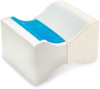 Vitabo Kniekissen Beinkissen für Seitenschläfer, Lagerungskissen mit Memory-Schaum, (1-St), 24,5 x 14 x 20 cm