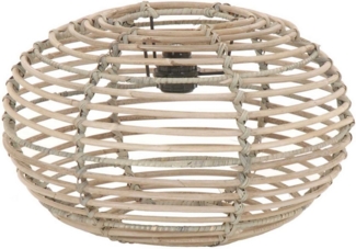 Krines Home Lampenschirm Lampenschirm Retro echtes Rattan Gestäbter Design Hängelampen Ø40cm, ohne Fassung Schirm für Deckenlampen Deckenleuchten