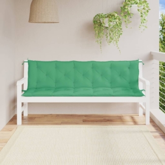 vidaXL Gartenbank-Auflagen 2 Stk. Grün 180x50x7 cm Oxford-Gewebe 361721