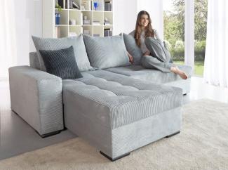 COLLECTION AB Ecksofa Josy L-Form, Breite 214 cm, mit 3 großen Rückenkissen, mit Bettfunktion und Bettkasten, Federkern