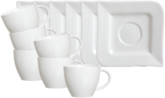 Ritzenhoff & Breker Melodie Kaffeetasse mit Untertasse 190 ml 6er Set