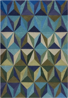 FLAIR RUGS Wollteppich Reverie, rechteckig, Höhe: 10 mm, Geometrischer Teppich Reverie aus Wolle