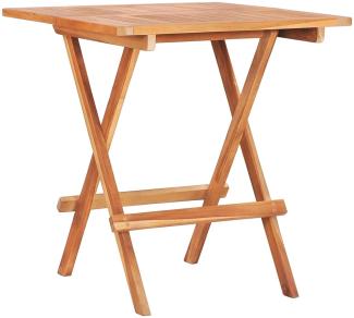 3-tlg. Bistroset mit Beigen Kissen Massivholz Teak