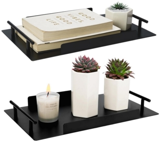 Belle Vous Organizer BELLE VOUS 2er Pack Bad Organizer Tablett - 20x33cm Dekotablett Tray - (2 St)