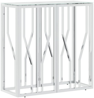 vidaXL Konsolentisch 70x30x70 cm Edelstahl und Glas 350033