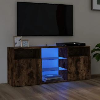 vidaXL TV-Schrank mit LED-Leuchten Räuchereiche 120x30x50 cm 815714