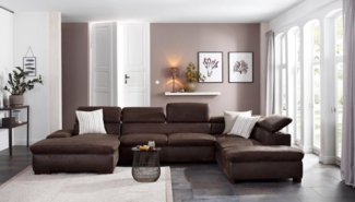 Home affaire Wohnlandschaft Alberto U-Form, mit Kopfteilverstellung, wahlweise mit Bettfunktion
