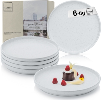 SÄNGER Steingut Dessertteller Leeds Frost 6 teilig
