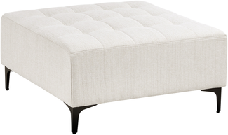 Ottomane ABERDEEN Stoff Cremeweiß