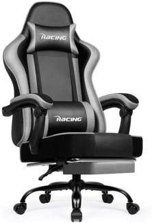 Hiazurm Gaming-Stuhl Gaming Stuhl, Bürostuhl Ergonomisch, Gaming Chair (Gaming Sessel Gepolstert mit Fußstütze,Klappbare gepolsterte Armlehnen, Gamer Stuhl Wippfunktion,Gaming Stuhl 150 kg Belastbarkeit), Bürostuhl Chefsessel Wippfunktion bis zu 170