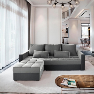 Masseno Ecksofa KOS PIK mit Schlaffunktion L-Form, Sofa mit Bettkasten