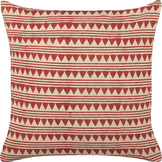 Dekokissen Geometrisches Muster DEGLUPTA Baumwolle 45 x 45 cm Rot