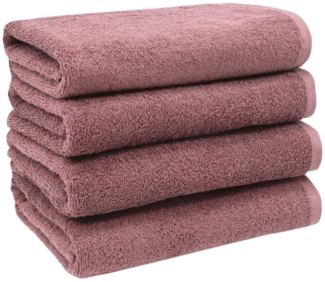 ZOLLNER Handtücher, Walkfrottier (4-St), 50x100 cm, 100% Baumwolle, alle Farben bis 95°C waschbar