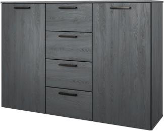 INOSIGN Kombikommode Galaxy Breite 132 cm, zeitlose Schubladenkommode, Anrichte, Sideboard, viel Stauraum 2-türig und mit 4 Schubladen