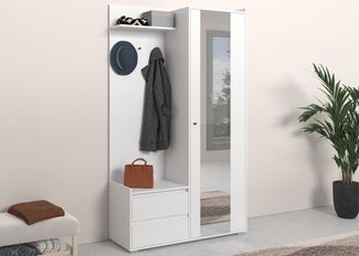 INOSIGN Garderobenschrank Kosmo mit Spiegel Maße 118x30 cm, Höhe 190 cm, Breite 110 cm