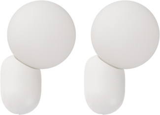 Wandlampe 2er Set HELME Weiß