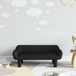 vidaXL Kindersofa Schwarz 70x40x24 cm Samt 3196353