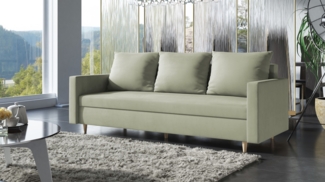 AX LIVING Boxspringbett 140x200 Palmeria Hellgrau Stauraum und Topper