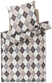 JOOP! Bettwäsche Soft Pattern 45002 07 Cream Flanell 155 x 220 + 80 x 80 cm