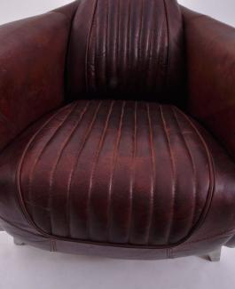 Clubsessel Aberford Vintage Leder Montaigne-Brown Aluminium