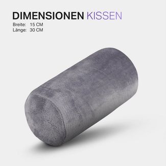 Bestlivings Dekokissen rund Ø16x30cm, 100% Polyester, kuschelig weich, universell einsetzbar, formstabil