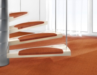 Dekowe Stufenmatte Mara S2, halbrund, Höhe: 5 mm, 100% Sisal, große Farbauswahl, selbstklebend, auch als Set 15 Stück