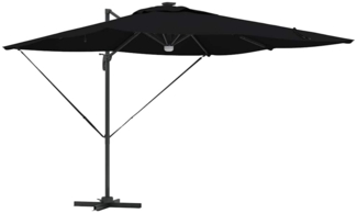 vidaXL Roma Parasol Schwarz 286 x 285 x 270 cm Aluminium und Polyester 42003355