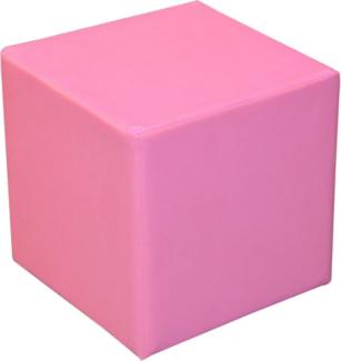 Sitzwürfel Sitzhocker Schminkhocker Hocker Sessel Kunstleder Rosa 45x45 cm