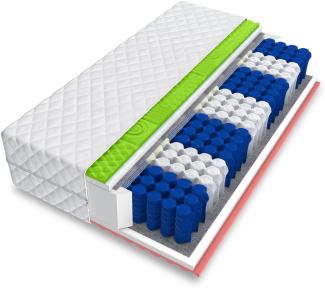Matratze PAX 7 Zonen 140x200 H3 Hybrid FOAM Visco Taschenfederkern 21 cm