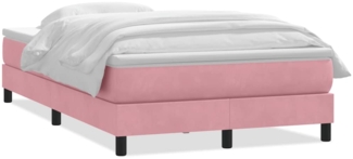 vidaXL Boxspringbett mit Matratze Rosa 120x220 cm Samt 3315968