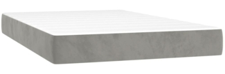 vidaXL Taschenfederkernmatratze Hellgrau 120x220x20 cm Samt 4016612