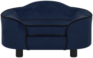 vidaXL Hundesofa Blau 67x47x36 cm Plüsch 171088