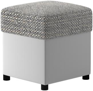 Pouf R1, Fußhocker, Grau