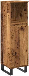 Badschrank Altholz-Optik 30 x 30 x 100 cm Holzwerkstoff