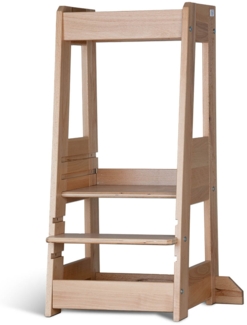 tiSsi 'Felix' Lernturm, Tritt 3-fach höhenverstellbar, Buche natur, Massivholz