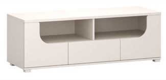 Selsey ‘Valles’ TV-Lowboard mit Schublade und offenen Fächern, 130 cm, kaschmirgrau