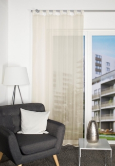 Home Basics Vorhang Schlaufenschal 49041 NESSI Transparentvoile, 245x135 cm, (1 St), Polyester