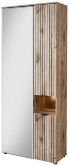Garderobenschrank vito Senyo , Holzwerkstoff , Holzfarben, Verspiegelt , 82 x 204 x 38 cm