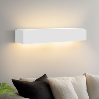 ZMH Wandleuchte Innen Wandlampe Flur - Up and Down Wandleuchten Modern Design G9 Flurlampe Wei? Gipsleuchte Wand Treppenhaus Lampe fr Wohnzimmer Kche 52CM - Ohne Leuchtmittel
